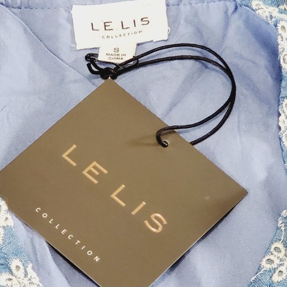 Le Lis Denim Eyelet Two Piece Outfit Sz S, NWT - Picture 12 of 13